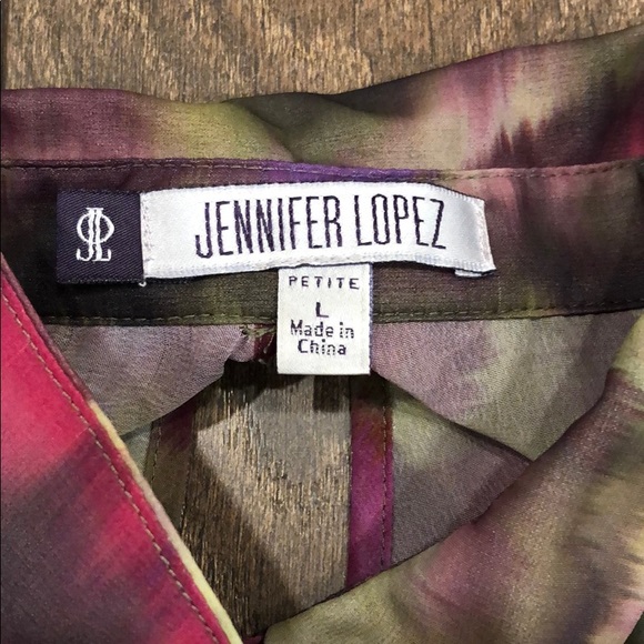 Jennifer Lopez Multicolor Sheer Tank Size L Petite - Picture 5 of 9